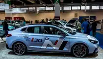 Seitenansicht: Hyundai i30 Fastback N. Foto: Auto Zürich, November, 2018