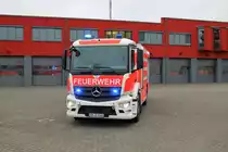 Feuerwehr Aschaffenburg Mercedes Benz Antos TLF1 (Florian Aschaffenburg 1/32/1) am 14.12.18 bei einen Fototermin