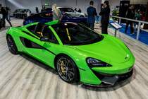 McLaren 570 S Cabriolet, fotografiert auf der Auto Zürich, November 2018.