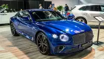 Bentley Continental GT III fotografiert auf der Auto Zürich, November 2018.