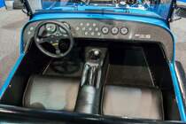 Caterham Seven 485 S (Interior), gesehen auf der Auto Zürich, November 2018.