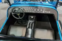 Caterham Seven 485 S (Interior), gesehen auf der Auto Zürich, November 2018.