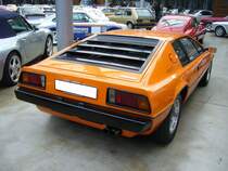 Heckansicht eines Lotus Esprit der ersten Serie, gebaut von 1976 bis 1978. Classic Remise Düsseldorf am 30.12.2018.