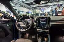 2018-er Volvo XC40 (Interior), fotografiert auf der Veranstaltung  Auto Zürich , November 2018.