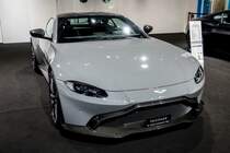 2018-er Aston Martin Vantage, ausgestellt auf der Auto Zürich, November 2018.