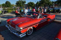 US Oldsmobil In Oskarshamn / Schweden am 16.07.2014. 
In Oskarshamn / Schweden  am 16.07.2014.
Bel Air, 8-cyl, 1957, Produktionsort Kansas City Montana.
