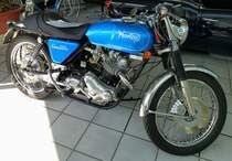 Norton Commando, britisches Motorrad von 1971, 2-Zyl.,750ccm, 60PS, Oldtimermuseum Bötzingen, Aug.2013 