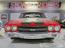 Chevrolet Chevelle SS in der Retro Car Show im Einkaufszentrum  Piterlend  in St. Petersburg, 17.2.18