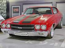 Chevrolet Chevelle SS in der Retro Car Show im Einkaufszentrum  Piterlend  in St. Petersburg, 17.2.18