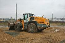 Liebherr 566 Radlader am 12.01.19 in Bad Vilbel diese Stelle war frei zugänglich