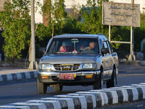 Ein Pick Up von Isuzu Mitte Dezember 2018 in Dahab auf der Sinai-Halbinsel.