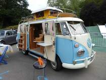 VW T1 aufgenommen am 04.08.2018, Vintage Cars & Bikes in Steinfort