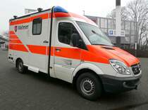 =MB Sprinter der Malteser steht auf der Präsentationsfläche des Hotels Esperanto anl. des Osthessischen Gesundheitstages in Fulda, 02-2019