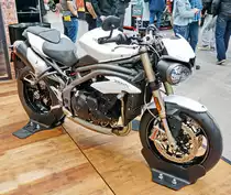 Triumph Speed Triple S. 1050ccm; 150PS bei 10500U/min. Foto: Berliner Motorrad Tage, BMT, 08.02.2019