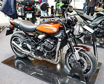Kawasaki Z 900 RS. Reihenvierzylinder mit 948ccm und 112PS. Foto: Berliner Motorrad Tage, BMT, 08.02.2019