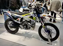 Husqvarna TE 300i (Enduro). 1-Zylinder; 2-Takt Motor mit 293,2ccm. Foto: Berliner Motorrad Tage, BMT, 08.02.2019