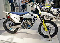 Husqvarna FC 250 (Motocross). 1-Zylinder; 4-Takt Motor mit 249,9ccm.  Foto: Berliner Motorrad Tage, BMT, 08.02.2019