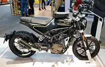 Husqvarna Svartpilen 401 (Street). 1-Zylinder. 4-Takt Motor mit 373ccm und 43PS bei 9000U/min. Foto: Berliner Motorrad Tage, BMT, 08.02.2019