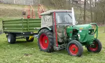 =Deutz steht im Februar 2019 bei einem Landmaschinenhändler in Hünfeld