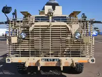 Der Ridgback ist ein geschütztes Patrouillenfahrzeug auf der Basis der Cougar-Familie. (Fairford, Juli 2018)