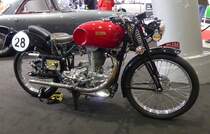 =Gilera 500, Bj. 1939, steht bei den Retro Classics in Stuttgart, 03-2019