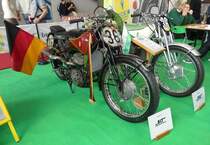 =DKW 350, 38 PS als Urzustand und als Neuaufbau, ausgestellt bei den Retro Classics in Stuttgart, 03-2019