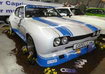 =Ford Capri I, ausgestellt bei den Retro Classics in Stuttgart, 03-2019