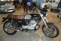 =Moto Spezial Sportiva 1000 i, 1064 ccm, 75 PS, steht zum Verkauf bei den Retro Classics in Stuttgart, 03-2019. Das angebotene Motorrad ist ein Einzelstück auf Moto Guzzi-Basis aus dem Jahr 2003.