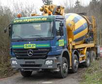 =MB Actros als Betontransportfahrzeug steht im April 2019 in Fulda
