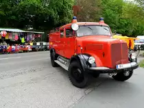 DAIMLER-BENZ L3500 mit Metz-Aufbau(ehemals FF-Roth, trifft bei einer Oldtimerveranstaltung in St. Martin/Innkr. ein; 190428