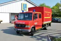Feuerwehr Heppenheim Mitte Mercedes Benz Vario GW-L (Florian Heppenheim 01/64-01) am 01.05.19 beim Tag der offenen Tür 