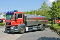 Feuerwehr Heppenheim Mitte MAN TGS TLF am 01.05.19 beim Tag der offenen Tür. Wie man vielleicht sieht war das mal ein Milchtankwagen 