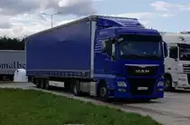 =MAN TGX-Sattelzug aus Polen rastet im Mai 2019 an der A 7