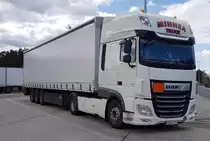 =DAF XF-Sattelzug von MIHNEA rastet im Mai 2019 an der A 7