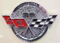 =Chevrolet Corvette-Frontemblem, gesehen bei der Technorama Kassel im März 2019