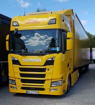 =Scania R 450 von DHL rastet im Mai 2019 an der A 7