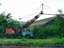 Jupiter-Kran abgestellt in Homburg