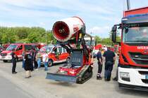Evonik Werkfeuerwehr Magirus Löschroboter am 26.05.19 beim Kreisfeuerwehrtag in Michelstadt (Odenwald)