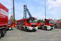 Merck Werkfeuerwehr Rosenbauer ULF mit Löscharm am 26.05.19 beim Kreisfeuerwehrtag in Michelstadt (Odenwald)