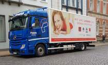 =MB Actros der Firma FENDRICH steht in Flensburg zur Entladung im Mai 2019