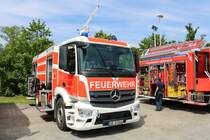 Feuerwehr Aschaffenburg Mercedes Benz Antos TLF1 (Florian Aschaffenburg 1/32/1) am 26.05.19 beim Kreisfeuerwehrtag in Michelstadt (Odenwald)