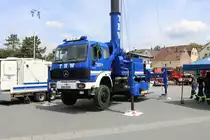 THW Mercedes Benz Mastkraftwagen (MastKW) am 26.05.19 beim Kreisfeuerwehrtag in Michelstadt (Odenwald)