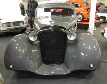 =MB 170  Hot Rod , Bj. 1952, 184 PS, 2934 ccm, steht bei der Technorama im Kassel zum Verkauf. Angetrieben wird das Fahrzeug durch einen 3 l V6-Motor vom Alfa Romeo. 03-2019