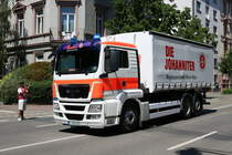 Die Johanniter MAN TGS WLF am 02.06.19 bei der großen Parade zum Jubiläum 150 Kreisfeuerwehrverband Frankfurt