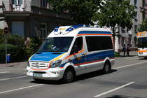 ASB Mercedes Benz Sprinter Wünschwagen am 02.06.19 bei der großen Parade zum Jubiläum 150 Kreisfeuerwehrverband Frankfurt