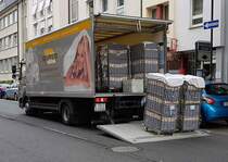 =MB Atego der Wäscherei KRUPPERT steht im Juni 2019 in Fulda zur Entladung