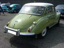 Heckansicht einer viertürigen DKW Auto Union 1000S Limousine. Kleinwagentreffen an Mo´s Bikertreff in Krefeld am 20.06.2019.