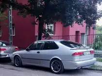 Saab 9-3 gesehen in Mai 2019, in Budapest (HU).