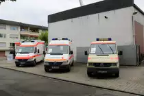Drei Mercedes Benz Sprinter des DRK Mörfelden am 16.06.19 beim Kreisfeuerwehrtag in Mörfelden 