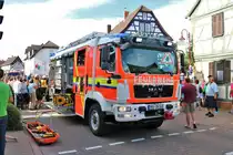 Feuerwehr Nidderau Heldenbergen MAN TGM HLF20 am 20.06.19 bei einer Großübung in Bruchköbel 
